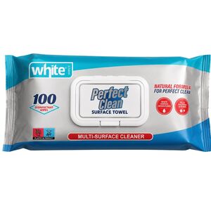 White Wet Wipes Perfect Clean Towel 100 Sheets