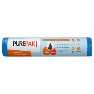 Purepak! Garbage Bags Medium 15 Pieces