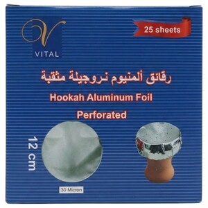 Vital Hookah Aluminum Foil Perforated 25 Pieces