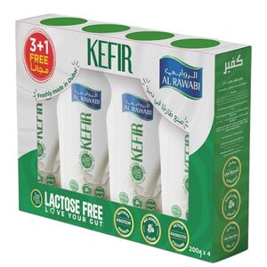 Al Rawabi Kefir Drink Lactose Free 200 Ml Pack Of 4