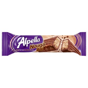 Alpella Nouga Bar Coated With Milk Choco 30G