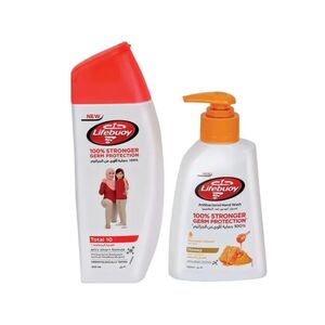 Lifebuoy Bodywash Total 10 300 Ml + Handwash 180 Ml