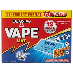Vape Mat Classic Insecticide Plates 12 Hours 60 Pieces