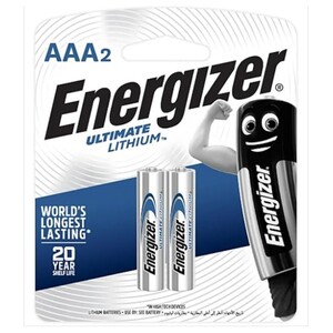 Energizer Ultimate Lithium Battery Aaa 1.5V 2 Pieces