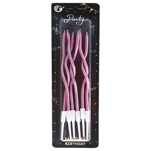 Curly Birthday Candles Assorted 6 Pieces