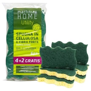 Martini Spa Sponge Cellulose + Sponge Fiber 4+2 Free