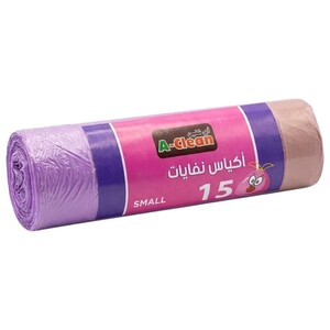 A-Clean Trash Bag Small Pink 15 Pieces