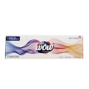 Wow Comfort Facial Tissue 2 Ply X 150 Sheets