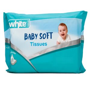White Baby Facial Tissue Soft 80 Sheets 3 Ply