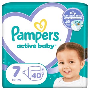 Pampers Diapers Active Baby Size 7 Extra Large 40 Pieces