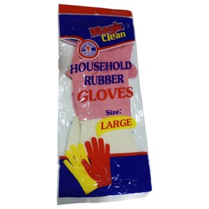 Magic Clean Household Rubber Gloves Large