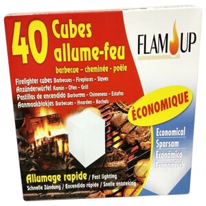 Flam Up Fire Lighter Cubes Economical 40 Pieces