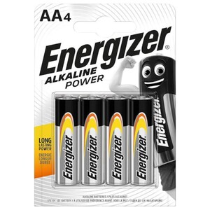 Energizer Batteries Alkaline Power Aa 4 Pieces