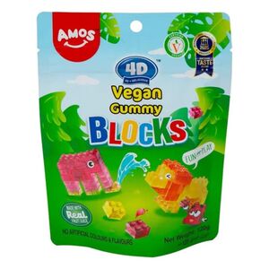 Amos 4D Vegan Gummy Blocks 120 Gr