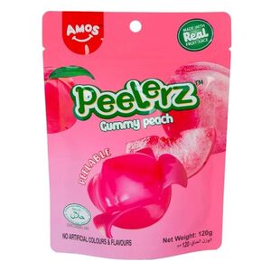 Amos Peelerz Peach Gummy Pouch 120 Gr
