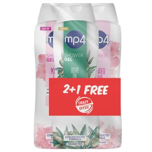 Mp4 Shower Gel Assorted 650Ml 2 + 1 Free