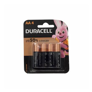 Duracell Copper Black Alkaline Battery Aa 4 Pcs