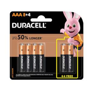 Duracell 1.5V Alkaline Aaa Battery 12 Pcs