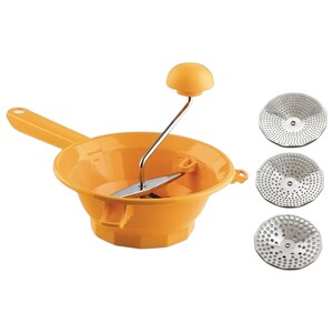 Plastic Moulin/Vegetable Mill With 3 Stainless Steel Discs