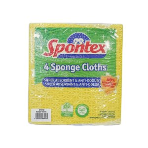 Spontex Sponge Cloths 4'S + Sens Glove