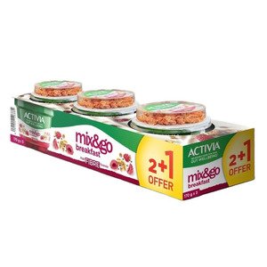 Activia Mix Go Yogurt Chia Raspberry 170G 2+1