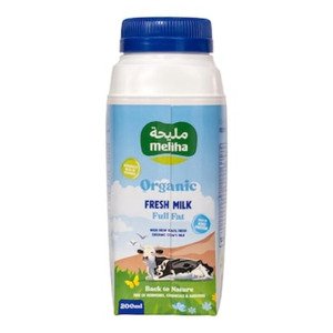 Meliha Organic Fresh Milk Tetra Top 200Ml