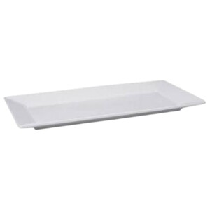 Symphony White Ceramic Rectangular Serving Platter 37.4 × 18.8Cm