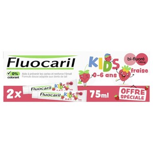 Fluocaril Toothpaste Kids 0-6 Years 75Ml X2