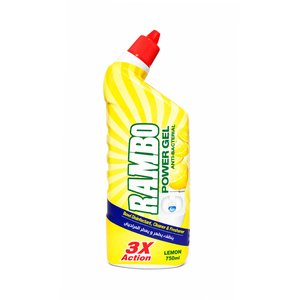 Rambo Bathroom Gel Cleaner & Freshener Lemon 750Ml