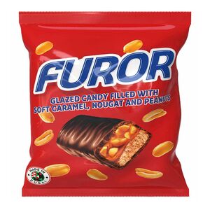 Furor Chocolate Candy With Caramel, Nougat And Peanuts, 180 Gr