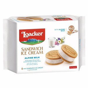 Loacker Sandwich Ice Cream Alpine Milk 66G X4