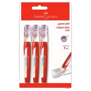 Faber Castell Correction Pen 3 Pieces 7Ml