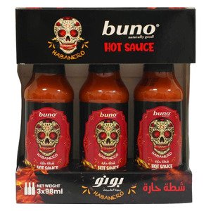 Buno Habanero Hot Sauce 3X98ml