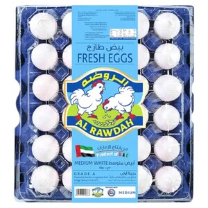 Al Rawdah Fresh Eggs White Medium 30 Pieces