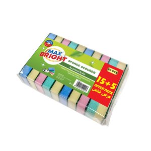 Max Bright Color Combo Sponge Scrub 15+5S