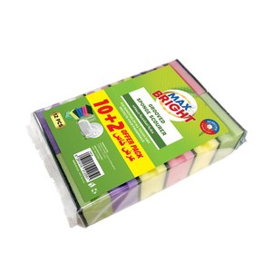 Max Bright Grooved Sponge Scourer 10+2S