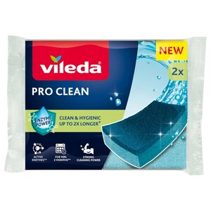 Vileda Pro Clean Sponge Scourer 2 Pieces