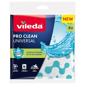 Vileda Pro Clean Universal Sponge Cloth 4 Pieces