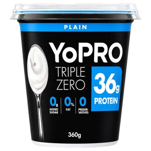 Yopro Protein Yogurt Plain Triple Zero 360G