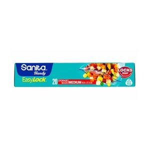 Sanita Zipper Bags Easy Lock Medium 20Pcs