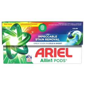 Ariel All-In-1 Pods Laundry Detergent Color 33 Capsules 580.8G
