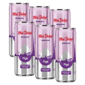 Mai Dubai Sparkling Water Juice Fig Lpt 6X250ml Can