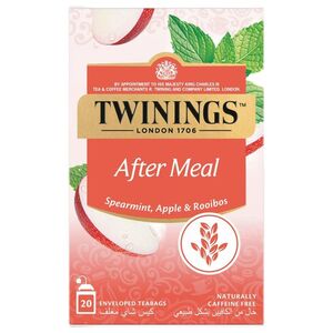 Twinings After Meal Spearmint, Apple And Rooibos Naturally Caffeine Free Herbal Infusion, 20 Tea Bags