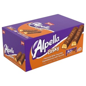Alpella Bisky Biscuits Milk Chocolate With Caramel 20G X24