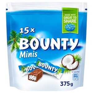 Bounty Minis Chocolate Pouch 375G