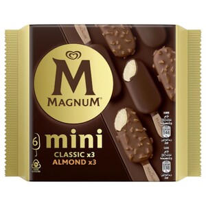 Magnum Ice Cream Mini Classic & Almond 6 Pieces 345Ml