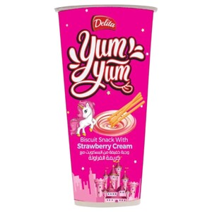 Delita Yum Yum Biscuit Snacks With Strawberry 45G