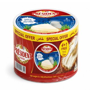 President Triangle Cheese 4+1X120gm