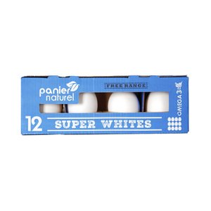 Panier Naturel Eggs White Super 12Pcs