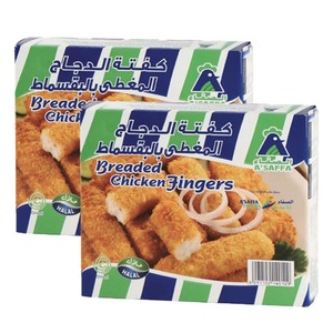 A'saffa Breaded Chicken Fingers 2X400g